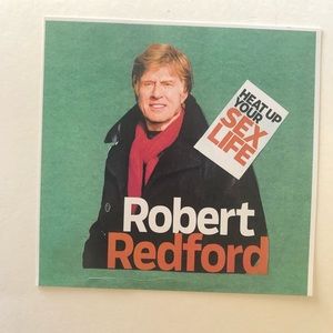 9x9” Robert redford Matte Teal Art Print  Poster